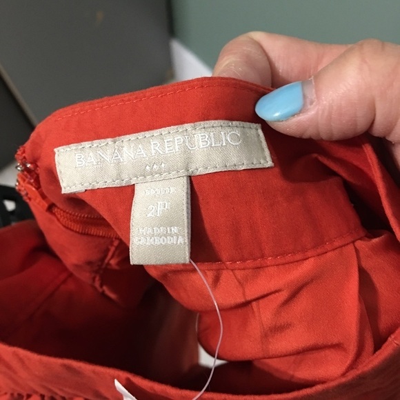 NWT Banana Republic Orange Skirt - Picture 4 of 6